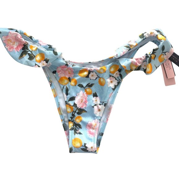 Victoria’s Secret Blue Lemon Ruffle One Shoulder Swim Top and Bottom Bikini CHEE - Picture 6 of 16